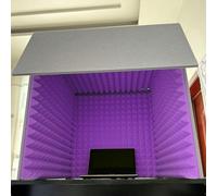YKMYXZ, Cabina di registrazione portatile, cabina for microfono in schiuma cubica, studio di registrazione, stanza di isolamento acustico, for studio musicale, camera da letto, casa(Purple)