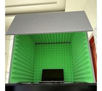 YKMYXZ， Cabina di registrazione portatile, cabina for microfono in schiuma cubica, studio di registrazione, stanza di isolamento acustico, for studio musicale, camera da letto, casa(Green)