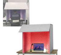 YKMYXZ， Cabina insonorizzata, cabina di registrazione portatile, schermo isolante semplice, schermo isolante for microfono(Red)