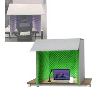 YKMYXZ, Cabina insonorizzata, cabina di registrazione portatile, schermo isolante semplice, schermo isolante for microfono(Green)