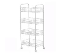 YKMYXZ, Carrello for dormitorio, cestino portafrutta, espositore for snack e caramelle, organizer da pavimento multilivello(White)