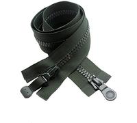 YKMYXZ Cerniere per Il Cucito， 1 pz 6# Cerniere in Resina Cursore bifacciale, Cerniera Aperta da 64-100 cm for Cerniere di Riparazione Borse Cappotto(Grün,70cm)