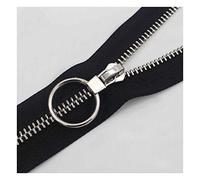YKMYXZ Cerniere per Il Cucito， Cerniera Chiusa da 15-45 cm, 1 Pezzo di Cerniera in Metallo for Cucire Accessori for Indumenti con Zip Cerniere for Jeans Cerniera n. 5(Black Silver Tooth,40cm)