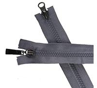 YKMYXZ Cerniere per Il Cucito， Cerniera in plastica, Cerniera con estremità Aperta a Doppio cursore for Cucire, 1 Cerniera 5# 80 cm for Cucire(Dark Grey)