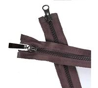 YKMYXZ Cerniere per Il Cucito， Cerniera in plastica, Cerniera con estremità Aperta a Doppio cursore for Cucire, 1 Cerniera 5# 80 cm for Cucire(Coffee)