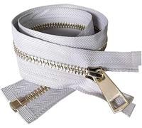 YKMYXZ Cerniere per Il Cucito， Cerniere Invisibili, Cerniera in Metallo, Cerniera in Metallo Dorato con Chiusura Automatica Open-End Colorata 5# Artigianato Fai-da-Te for Abbigliamento