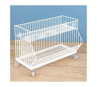 YKMYXZ, Cestini portaoggetti in filo metallico a 2/3/4/5 livelli, ripiani mobili for supermercati, espositori for negozi(White,18.11x17.72x19.69in)