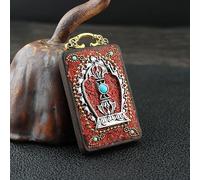 YKMYXZ, Collana con Ciondolo a Forma di Elefante in Ebano, Stile Vintage, Antica Collana Nepalese Thangka con Statua del Buddha, esotica for Uomo e Donna.(Pendant Accessories)