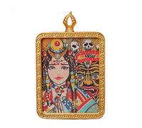 YKMYXZ, Collana con Ciondolo di Buddha, Thangka Buddista, Lunga Collana da Preghiera, Catena di Corda Intrecciata Fatta a Mano