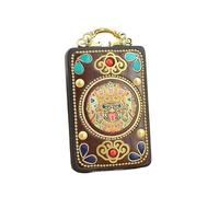 YKMYXZ, Collana retrò Nepal Tibet Thangka Fatta a Mano in Ebano, Grande Giorno Tathagata Giallo Caishen, Pendenti in Stile Nazionale, Regalo Appeso(Penfant1)