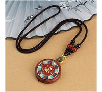 YKMYXZ, Collane con Pendenti Thangka in Legno di Sandalo e Sangue di Loto, Fatte a Mano, Vintage, con Elefante e Pesce, Collana Nepalese for Donne e Uomini, Gioielli Portafortuna.(12 UK)