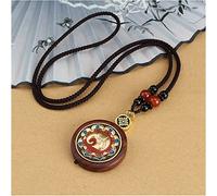 YKMYXZ, Collane con Pendenti Thangka in Legno di Sandalo e Sangue di Loto, Fatte a Mano, Vintage, con Elefante e Pesce, Collana Nepalese for Donne e Uomini, Gioielli Portafortuna.(11)