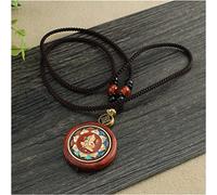 YKMYXZ, Collane con Pendenti Thangka in Legno di Sandalo e Sangue di Loto, Fatte a Mano, Vintage, con Elefante e Pesce, Collana Nepalese for Donne e Uomini, Gioielli Portafortuna.(24)