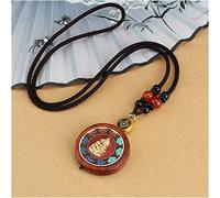 YKMYXZ, Collane con Pendenti Thangka in Legno di Sandalo e Sangue di Loto, Fatte a Mano, Vintage, con Elefante e Pesce, Collana Nepalese for Donne e Uomini, Gioielli Portafortuna.(2)