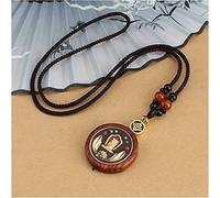 YKMYXZ, Collane con Pendenti Thangka in Legno di Sandalo e Sangue di Loto, Fatte a Mano, Vintage, con Elefante e Pesce, Collana Nepalese for Donne e Uomini, Gioielli Portafortuna.(13 UK)