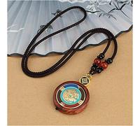 YKMYXZ, Collane con Pendenti Thangka in Legno di Sandalo e Sangue di Loto, Fatte a Mano, Vintage, con Elefante e Pesce, Collana Nepalese for Donne e Uomini, Gioielli Portafortuna.(8 Us)