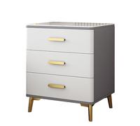 YKMYXZ Comodino， Comodini Moderni Comodino Con Credenza, Comodini Camera Da Letto Con Contenitore, Comodino Con 3 Cassetti, Cassettiera for Camera Da Letto(Gray+w rock Slab b,50x40x60cm)