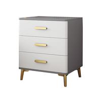 YKMYXZ Comodino， Comodini Moderni Comodino Con Credenza, Comodini Camera Da Letto Con Contenitore, Comodino Con 3 Cassetti, Cassettiera for Camera Da Letto(Gray White board b,50x40x60cm)