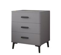 YKMYXZ Comodino， Comodini Moderni Comodino Con Credenza, Comodini Camera Da Letto Con Contenitore, Comodino Con 3 Cassetti, Cassettiera for Camera Da Letto(Gray board a,50x40x60cm)