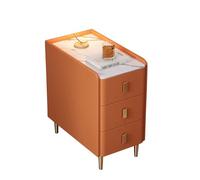 YKMYXZ Comodino, Tavolo Dormitorio Tavolino Piccolo con Cassetti Comodino Stretto con 3 Cassetti, Piccolo Comodino a 3 Cassetti Comodino for Dormitorio(Orange,30x40x60cm)