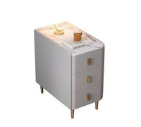 YKMYXZ Comodino, Tavolo Dormitorio Tavolino Piccolo con Cassetti Comodino Stretto con 3 Cassetti, Piccolo Comodino a 3 Cassetti Comodino for Dormitorio(Light Gray,30x40x60cm)