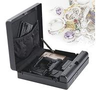 YKMYXZ, con impronta digitale biometrica, cassaforte for pistola da comodino, for riporre in modo sicuro armi da fuoco, oggetti di valore, armi e munizioni(28x21x6cm)