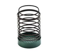 YKMYXZ, Contenitore for l'asciugatura degli utensili in filo di ferro con base in plastica, portautensili da cucina in metallo, organizer for utensili, ceppo for coltelli(Green)