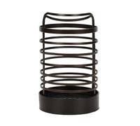 YKMYXZ, Contenitore for l'asciugatura degli utensili in filo di ferro con base in plastica, portautensili da cucina in metallo, organizer for utensili, ceppo for coltelli(Black)