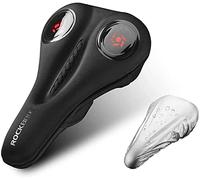 YKMYXZ, Coprisella for bicicletta, coprisella imbottito, traspirante, spesso, for sella da bicicletta, memory foam, super morbido, for mountain bike(Black red)