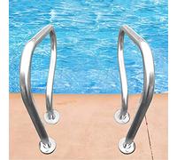 YKMYXZ, Corrimano for piscina 31"x31" in acciaio inox 304 for spa | Spessore opzionale | Corrimano con gradino | Facile da installare(Thickness 0.15cm)