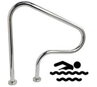 YKMYXZ, Corrimano for piscina a 3 curve, corrimano for piscina in acciaio inossidabile, comoda presa, corrimano montato sul ponte