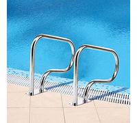 YKMYXZ, Corrimano for piscine interrate, ringhiera for scale in acciaio inossidabile, corrimano con piastra di base a montaggio rapido, set completo