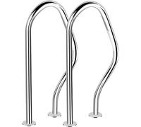 YKMYXZ, Corrimano in acciaio inox 304, spessore parete tubolare 1 mm, corrimano for spa for ingresso piscina interrata/argento/80 x 47 x 22,5 cm