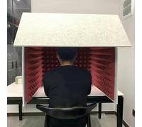 YKMYXZ， Cubo di isolamento for microfono, riduzione del rumore, schermo isolante for home studio, registrazione musicale, podcasting(Red)