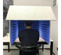 YKMYXZ， Cubo di isolamento for microfono, riduzione del rumore, schermo isolante for home studio, registrazione musicale, podcasting(Blue)