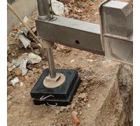 YKMYXZ Cuscinetti per stabilizzatori. Confezione da 2 Cuscinetti for cric for Camper, spessori di stabilizzazione con Maniglia for Gru, carro Attrezzi e(50x50x5cm/19.7x19.7x1.97in)