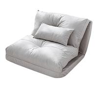 YKMYXZ divano piccolo， Divano da pavimento regolabile con cuscino, divano letto pigro con schienale regolabile in 5 posizioni, chaise longue convertibile da pavimento for il tempo libero(Light Grey)
