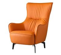 YKMYXZ divano piccolo, Divano pigro moderno e semplice, poltrona letto singola di lusso nordica leggera, adatta for la sedia for il tempo libero sul balcone del soggiorno(Orange)