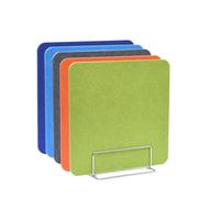 YKMYXZ, Divisori acustici in feltro, riducono il rumore e le distrazioni visive, pannello ideale for uffici domestici, biblioteche e aule.(Sesame Black,40x40 with metal mobile base)