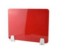 YKMYXZ, Divisorio in acrilico for scrivania da ufficio, schermi protettivi anti-starnuto, divisori for test degli studenti, pratico pannello divisorio for uso scolastico e in ufficio.(Red,40*50cm with