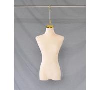 YKMYXZ, Elegante manichino in velluto con ganci, modello da vetrina for abiti eleganti(Beige,Gold Long Hook)
