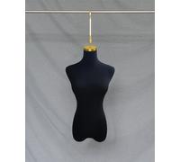 YKMYXZ, Elegante manichino in velluto con ganci, modello da vetrina for abiti eleganti(Black,Gold Long Hook)