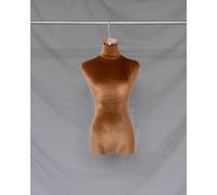 YKMYXZ, Elegante manichino in velluto con ganci, modello da vetrina for abiti eleganti(Brown,Silver Short Hook)