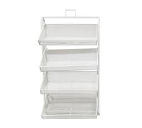 YKMYXZ, Espositore for negozi di dolciumi, espositore for snack in metallo con cestini, scaffale for frutta(White,28 * 21 * 49.5cm)