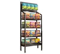 YKMYXZ, Espositori a 4 livelli for snack al dettaglio, scaffali for supermercati da cucina, espositore for snack, caramelle e bevande, carrello portaoggetti(60x27cm/23.6x10.6in)