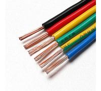 YKMYXZ， Filo elettrico solido in rame, cavi elettrici di potenza multi-core, 220 V, 18 AWG, 16 AWG, cavo for batteria(Green,10 Meters 14 AWG)