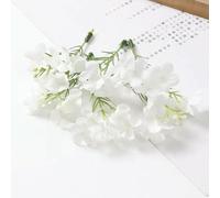 YKMYXZ fiori artificiali da interno, 10/20/30 pezzi di fiori artificiali in seta, 5 forchette, finti for la casa, decorazioni for matrimoni, vasi fai da te, accessori(White,20PCS)