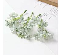 YKMYXZ fiori artificiali da interno, 10/20/30 pezzi di fiori artificiali in seta, 5 forchette, finti for la casa, decorazioni for matrimoni, vasi fai da te, accessori(Light Green,20PCS)