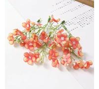 YKMYXZ fiori artificiali da interno, 10/20/30 pezzi di fiori artificiali in seta, 5 forchette, finti for la casa, decorazioni for matrimoni, vasi fai da te, accessori(Orange,30PCS)