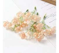 YKMYXZ fiori artificiali da interno, 10/20/30 pezzi di fiori artificiali in seta, 5 forchette, finti for la casa, decorazioni for matrimoni, vasi fai da te, accessori(Light Orange,30PCS)